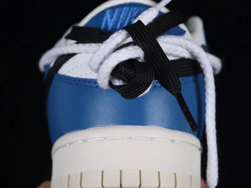 All categories Nk SB Dunk series Nk SB Dunk Low low-top sneakers Nk Dunk Low white blue black hook customized version of deconstructed strap casual sneakers DJ6188-100